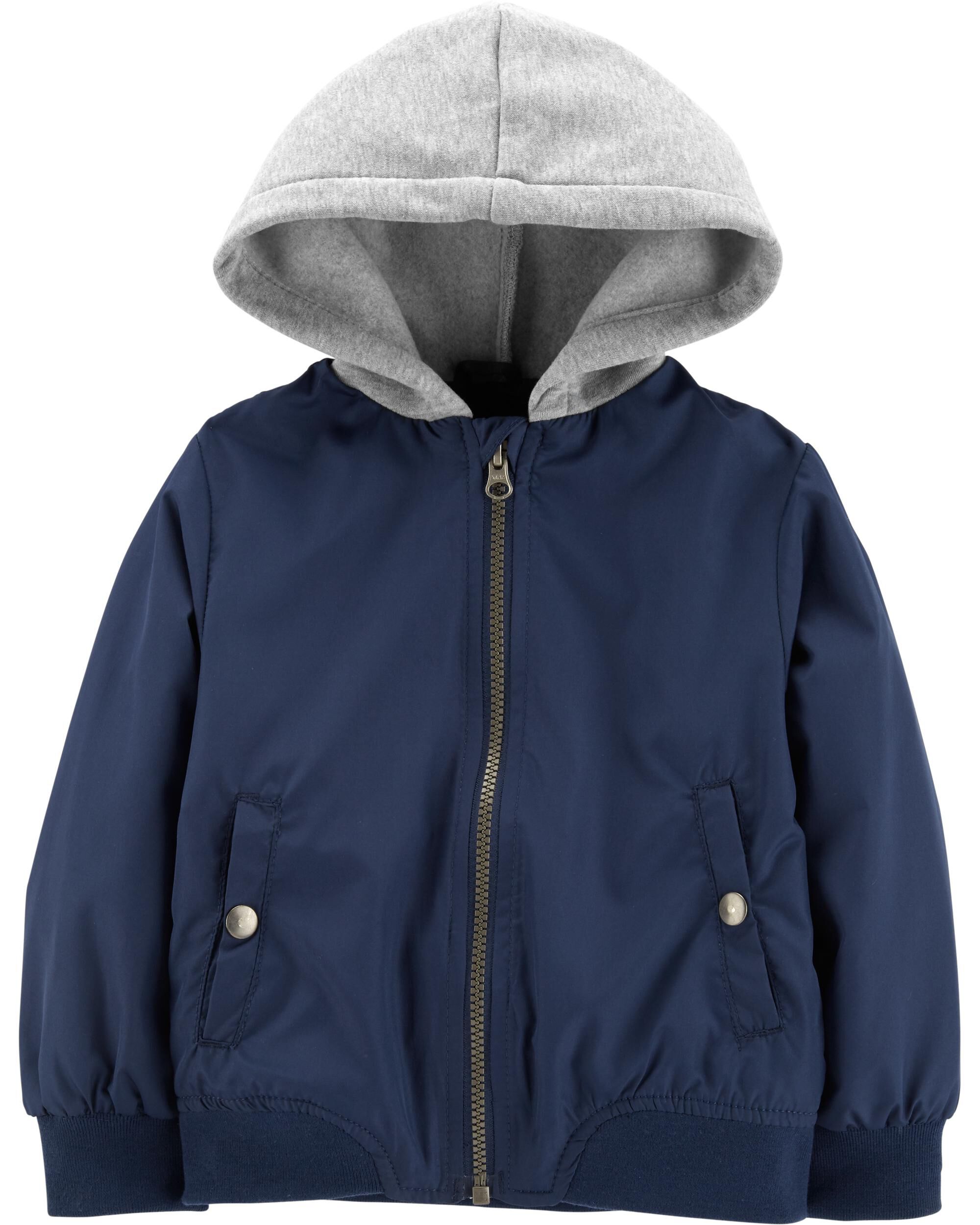 Carters Baby Boys Lightweight Hooded Bomber Jacket