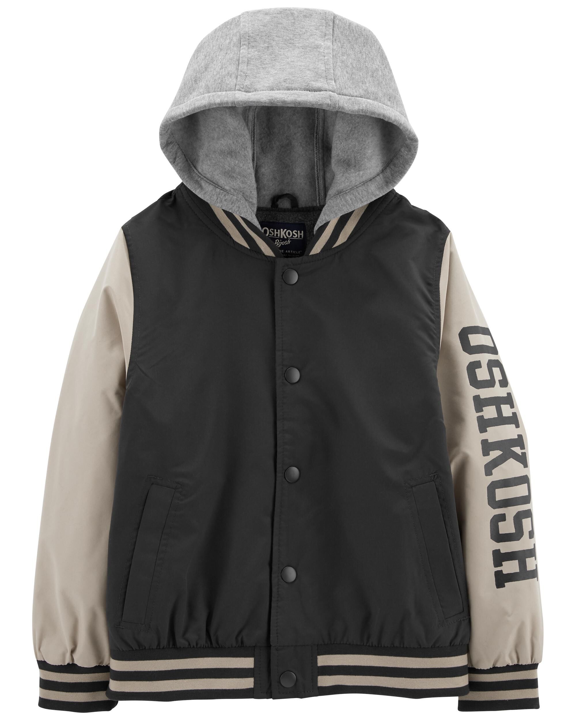 Osh Kosh B'gosh Toddler Boys Navy & Grey Parka Outerwear Coat Size 2T 3T 4T 