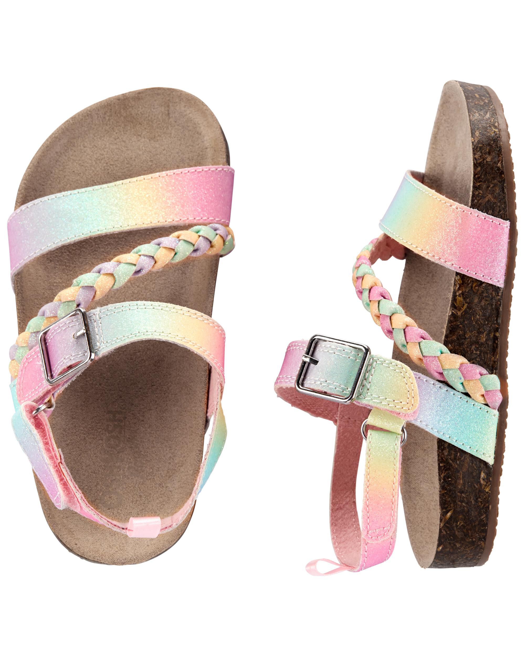 Details about   New Carter's Strappy sandals Shoes girls Rainbow 1,2 