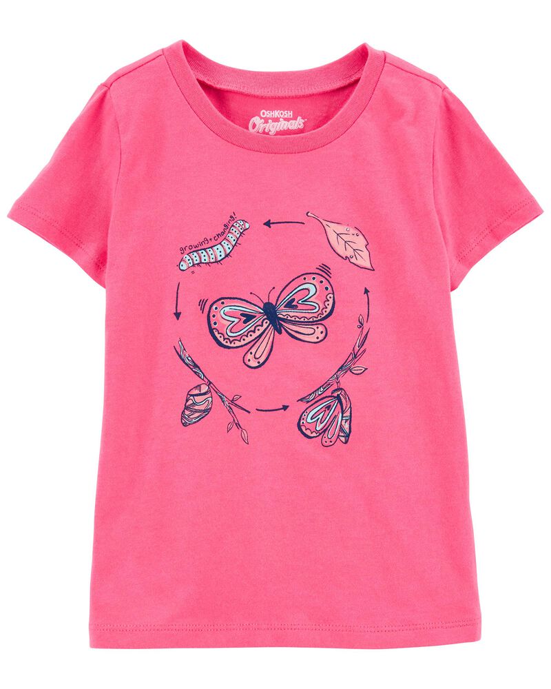 Toddler Pink Butterfly OshKosh Originals Graphic Tee | oshkosh.com