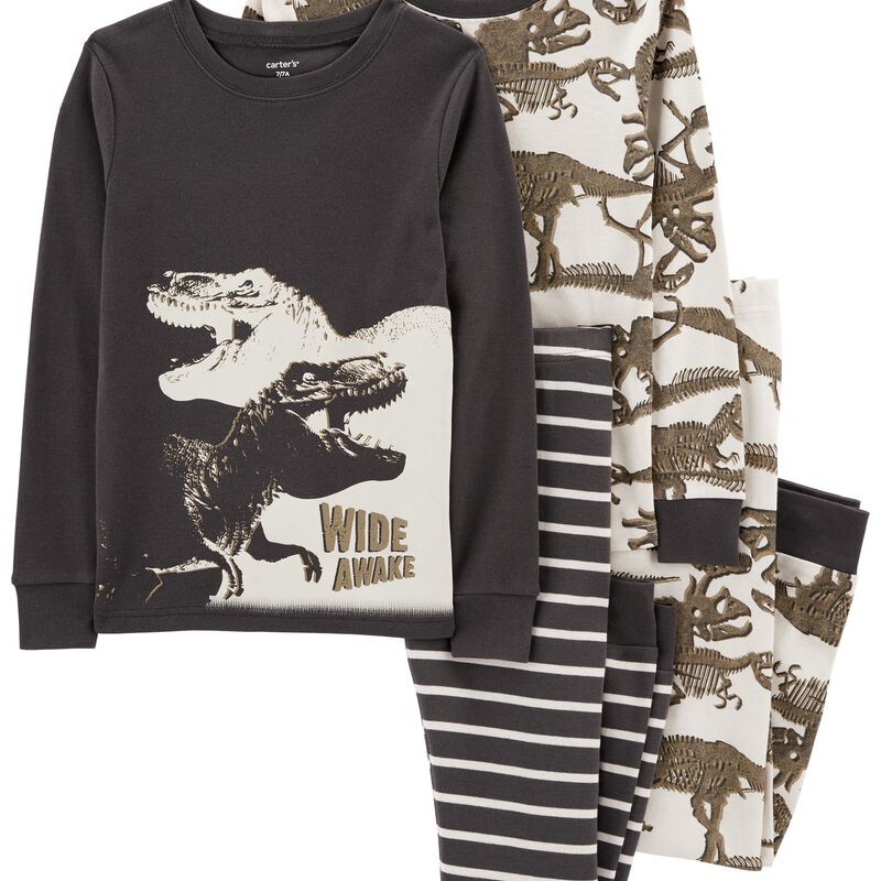 Multi Kid 4-Piece Dinosaur 100% Snug Fit Cotton PJs | oshkosh.com