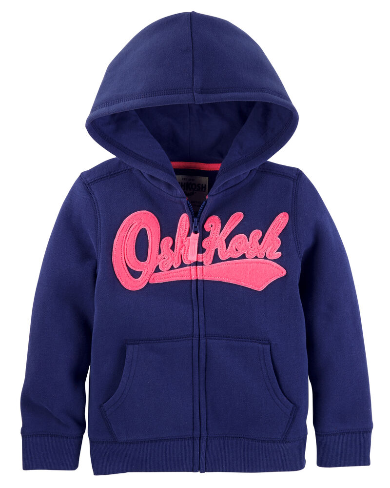 OshKosh Girls Full Zip Logo Hoodie