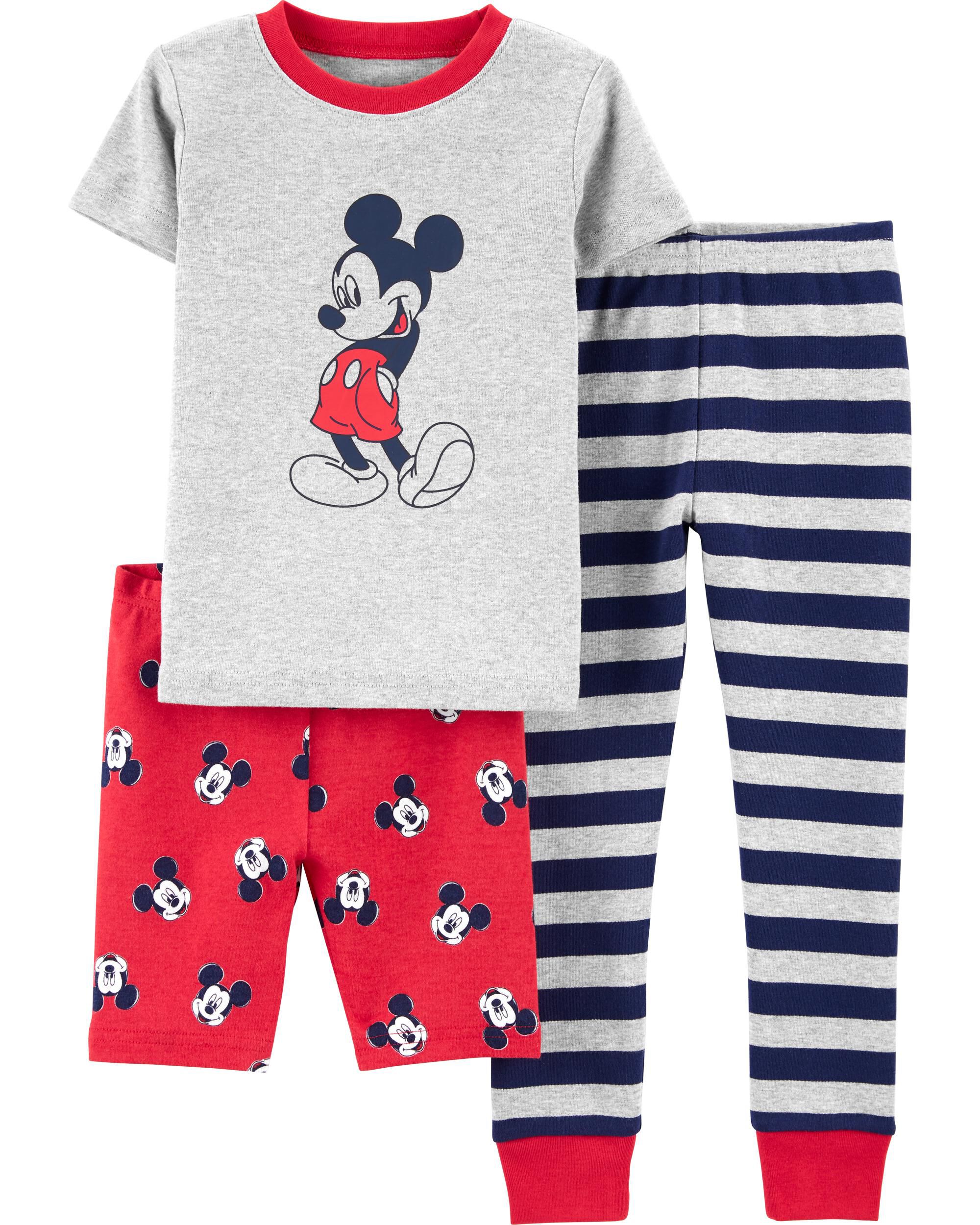 Gap Baby Boy Toddler PJ Sleepwear Pajamas Mickey Mouse Navy Blue Red Size 3T 
