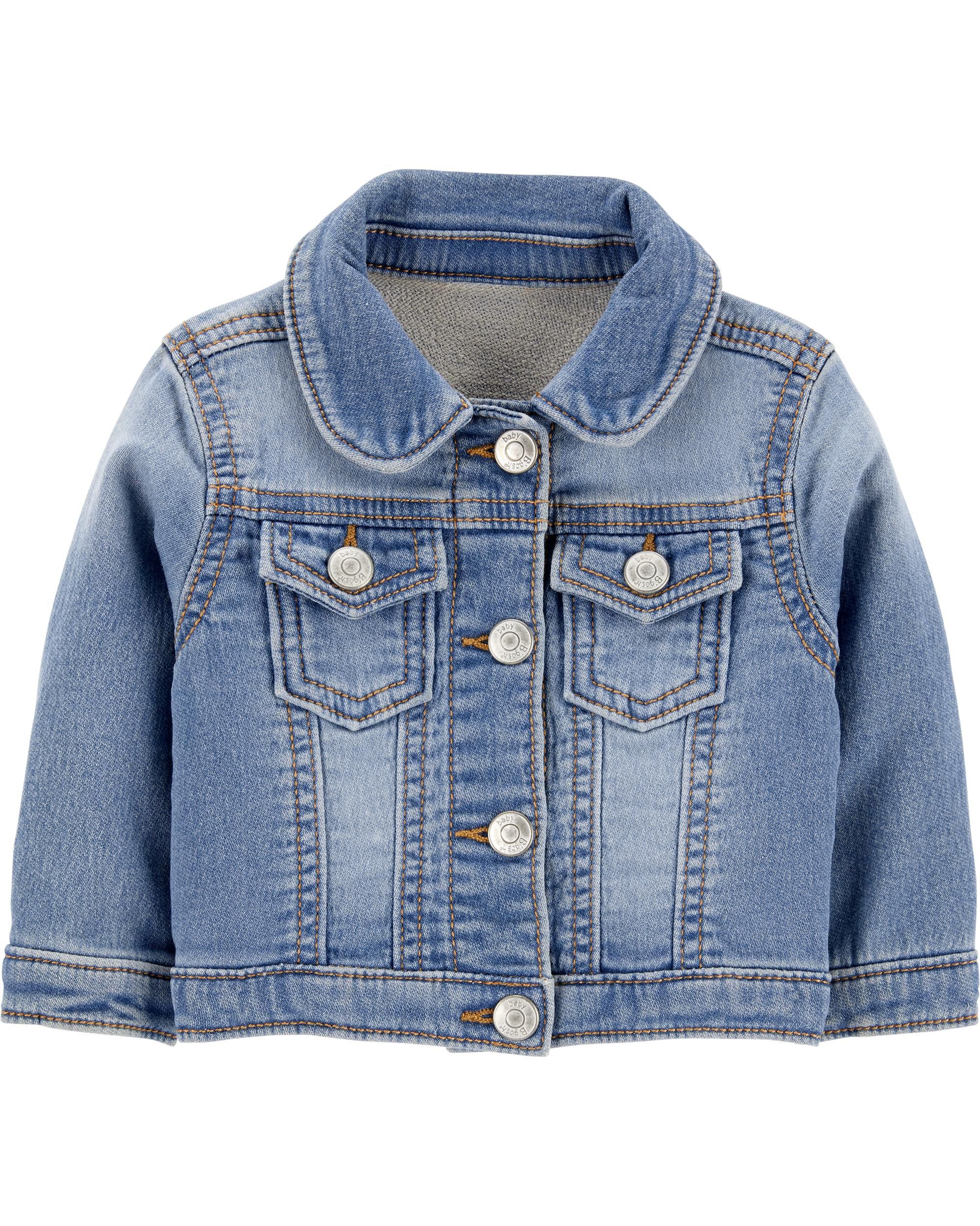 Degrassi Wash Oshkosh B'gosh Baby & Toddler Girls' Soft Knit Denim Overalls with Functional Pockets & Buttons 